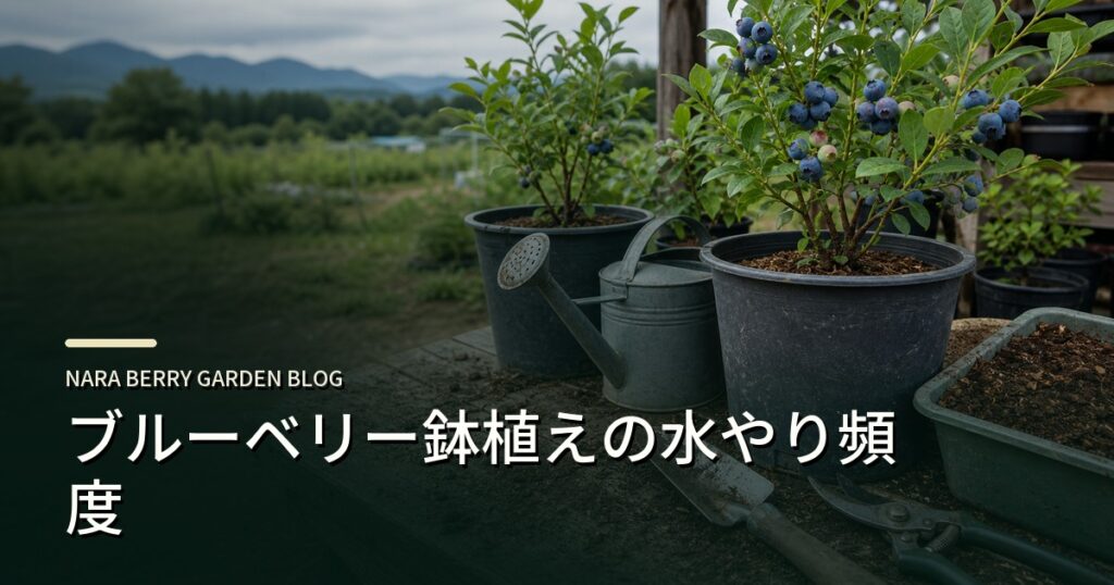 ブルーベリー鉢植えの水やり頻度のアイキャッチ画像