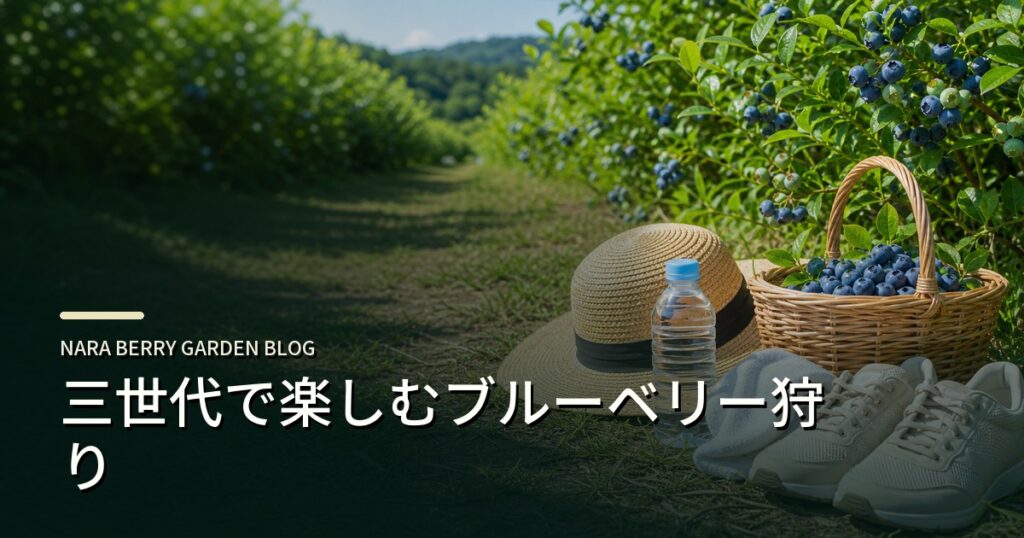 三世代で楽しむブルーベリー狩りのアイキャッチ画像
